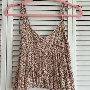 Flower Cropped Tank Top